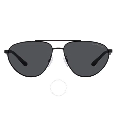 Emporio Armani Gray Pilot Men's Sunglasses Ea2125 300187 60 In Grey