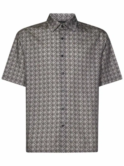 Emporio Armani Gray Short-sleeved Shirt In Grey