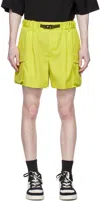 Emporio Armani Green Press-release Shorts In Verde Acido