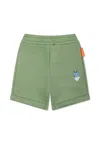Emporio Armani Green Shorts For Baby Boy With Manga Bear In Green