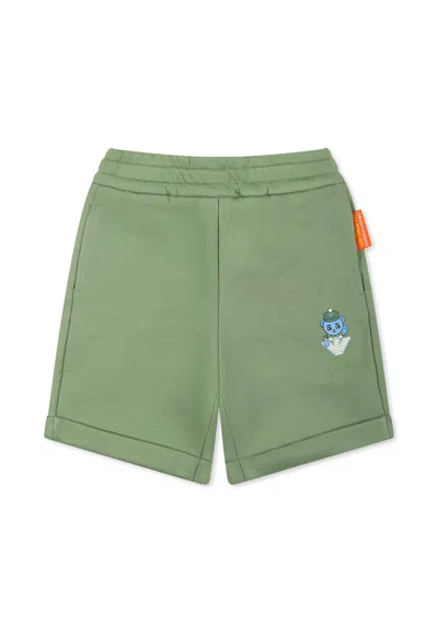 Emporio Armani Green Shorts For Baby Boy With Manga Bear