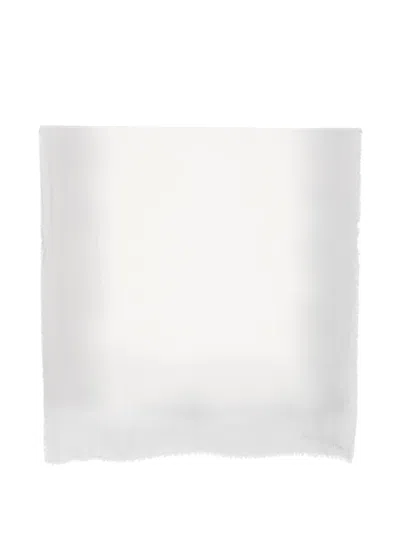 Emporio Armani Cashmere Blend Stole In White
