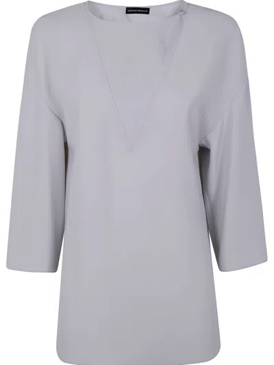 EMPORIO ARMANI GREY CADY BLOUSE