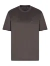 Emporio Armani Eagle-logo Crew-neck T-shirt In Brown