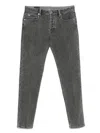 Emporio Armani Grey Denim Cotton Jeans In Gray