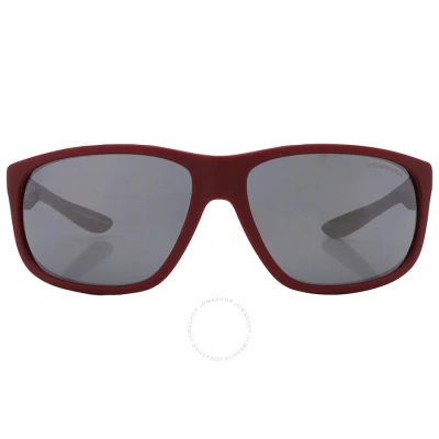 Emporio Armani Grey Mirror Sport Men's Sunglasses Ea4199u 52616g 65 In Black / Bordeaux / Grey