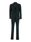 Emporio Armani Grey Single-breasted Suit In Green