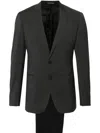 Emporio Armani Single-breasted Wool Suit Notched Lapels In Gray