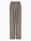 Emporio Armani Straight-leg Trousers In Brown