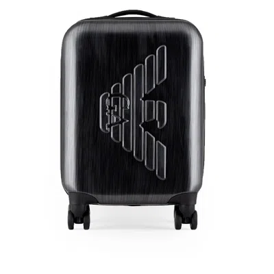 Emporio Armani Grey Trolley In Black
