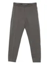 Emporio Armani Relaxed Fit Trousers Cuffed Hems In Gray