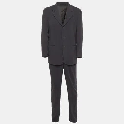 Pre-owned Emporio Armani Grey Wool Regular Fit Suit M In Gray