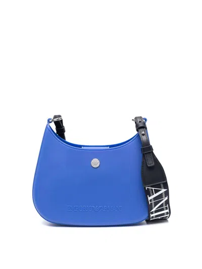 Emporio Armani Gummy Crossbody Bag In Blue