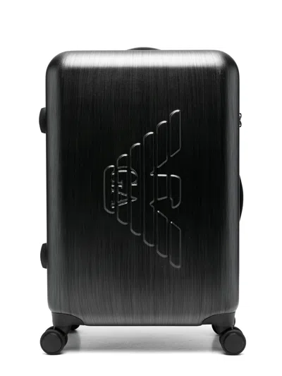Emporio Armani Gunmetal Abs Trolley