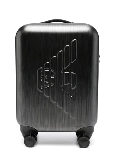Emporio Armani Gunmetal Abs Trolley