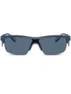 Emporio Armani Geometric-frame Sunglasses In 蓝色