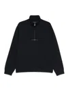 Emporio Armani Textured Sweatshirt In Blue