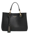 Emporio Armani Myea Shopper Bag With Deer Print In Black