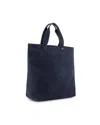 Emporio Armani Asv Oversized Suede Shopper Bag From The Peace Capsule Collection In Blue
