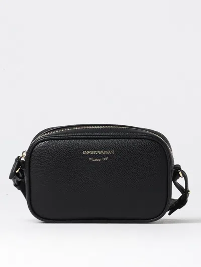 Emporio Armani Logo-stamp Crossbody Bag In Black