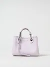 Emporio Armani Myea Vegan Leather Handbag In Pastel Pink In Pink