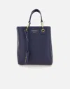 Emporio Armani Official Store Deer-print Myea Vertical Shopper Bag In Burgundy