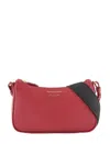 Emporio Armani Top Zipper Shoulder Bag In Vino/tempesta