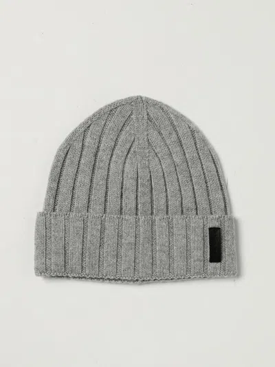 Emporio Armani Ribbed-knit Beanie Hat In Gray