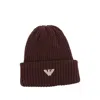 Emporio Armani Bonnet Hat Accessories In Burgundy