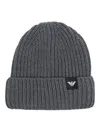 Emporio Armani Logo Wool Beanie In Grey