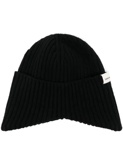 Emporio Armani Ribbed Beanie In Multicolor