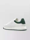 Emporio Armani Heel Tab Flat Sole Round Toe Sneakers In White