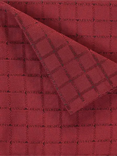 Emporio Armani Hemmed Handkerchief In 红色
