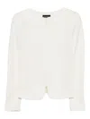 Emporio Armani Herringbone-pattern Zip-up Jacket In White