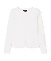 Emporio Armani Herringbone-pattern Zip-up Jacket In White