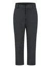 Emporio Armani Herringbone Trousers In Black