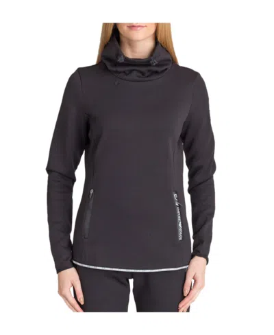 Emporio Armani High Collar And Long Sleeves Sweater In Black