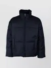 Emporio Armani High Collar Quilted Design Side Pockets In Blue