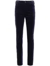 Emporio Armani High-rise Corduroy Slim Trouser In Purple