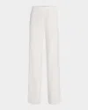 Emporio Armani High-rise Straight-leg Trousers In Off White