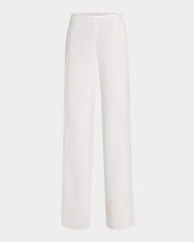 Emporio Armani High-rise Straight-leg Trousers In Off White