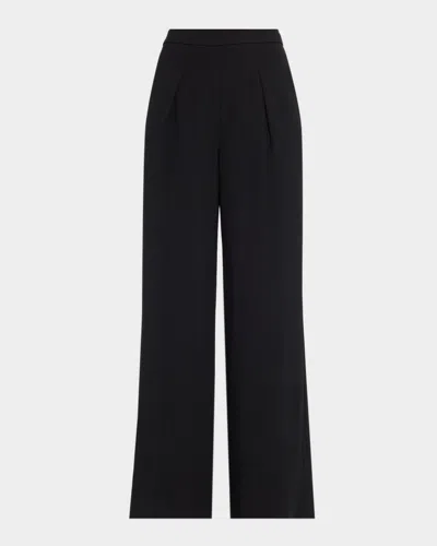 Emporio Armani High-rise Stretch Trousers In Black