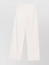 Emporio Armani Textured Straight Trousers In White