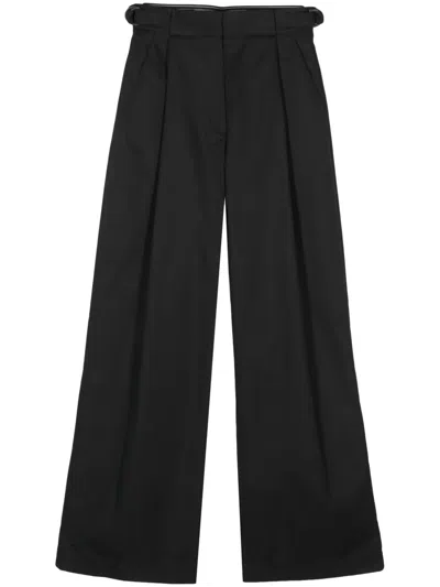 Emporio Armani High-waist Palazzo Pants In Blue