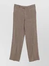 Emporio Armani High Waist Wide-leg Trousers With Button Accents In Brown
