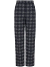 EMPORIO ARMANI HIGH-WAISTED COTTON TROUSERS