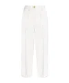Emporio Armani High-waisted Wide Leg Trousers In White