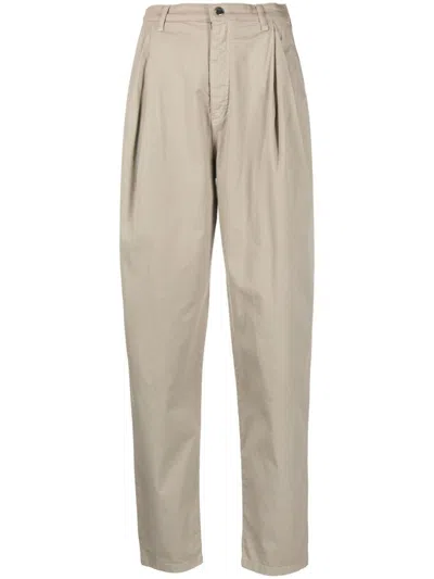Emporio Armani High-waisted Straight-leg Jeans In Neutrals
