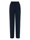 Emporio Armani Icon Triacetate Palazzo Trousers In Blue