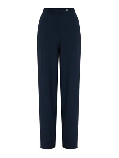 Emporio Armani High-waisted Trousers In Blue